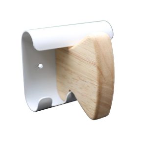 Unilux AURORA knagerække med 1 knage, Hvid / Bøg