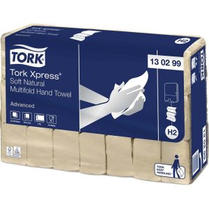 HÅNDKLÆDEARK TORK XPRESS H2 2 LAG NATUR 3780 ARK