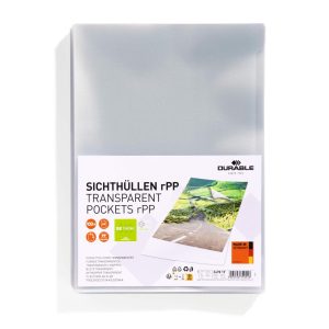 PLASTOMSLAG A4 DURABLE 100 STK 95% GENBRUGSPLAST 100MY PLASTOMSLAG A4 DURABLE 100 STK 95% GENBRUGSPLAST 100MY