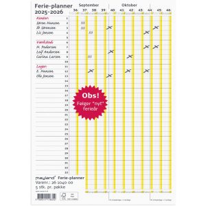 FERIE PLANNER 2025/2026 26 1040 00