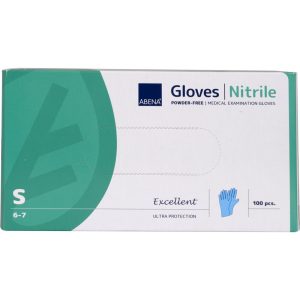 NITRIL HANDSKER U/PUDDER SMALL EXCELLENT BLÅ 100 STK