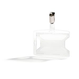 Id-kortholder rexycle® med stropklemme til 1 kortID-kortholder af 70% genanvendt polypropylen, med stropklemme. Til 1 kort. Dækket forside, der beskytter kortet. 25 stk./pakke