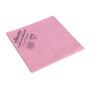MICROFIBERKLUD R-MICRONQUICK 40X38CM RØD 70% GENBRUG 5 STK