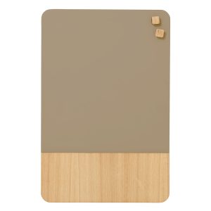 40 x 60 cm. Glass Beige/Oak veneer Magnetic board