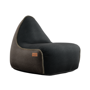 Canvas Lounge Chair combi black/brown