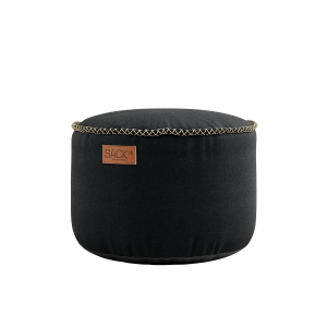 Canvas Pouf Black