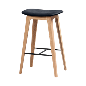 Nordic Bar chair Oak n/s high - Luna Carbon