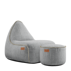 Cobana Lounge Chair Sand Melange + Pouf
