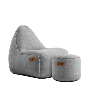 Cobana Lounge Chair jr. Sand Melange + Pouf