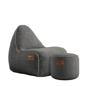 Cobana Lounge Chair jr. Grey + Pouf