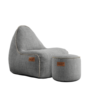 Cobana Lounge Chair jr. Light Grey + Pouf