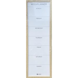 WHITEBOARD UGETAVLE 20X60CM ENGELSK TEKST