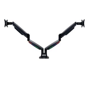 MONITORARM SMARTFIT DOBBELT ONE TOUCH HØJDEJUSTERBART SORT