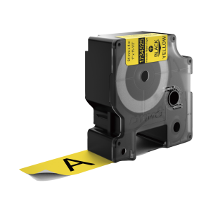 DYMO Rhino Industrial Tape Flexible Nylon 24mm x 3.5m black on yellow