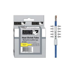 DYMO Rhino Industrial Tape Heat-Shrink Tube 6mm x 1.5m black on yellow