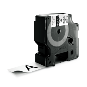 DYMO Rhino Industrial Tape Coloured Vinyl 24mm x 5.5m black on white