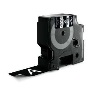 DYMO Rhino Industrial Tape Coloured Vinyl 24mm x 5.5m white on black