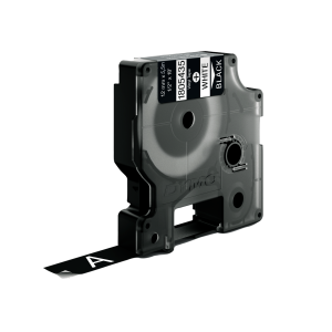 DYMO Rhino Industrial Tape Coloured Vinyl 12mm x 5.5m white on black