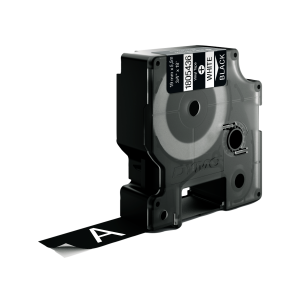 DYMO Rhino Industrial Tape Coloured Vinyl 19mm x 5.5m white on black