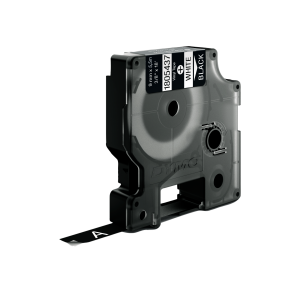 DYMO Rhino Industrial Tape Coloured Vinyl 9mm x 5.5m white on black