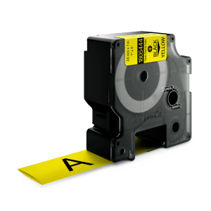 DYMO Rhino Industrial Tape Heat-Shrink Tube 24mm x 1.5m black on yellow