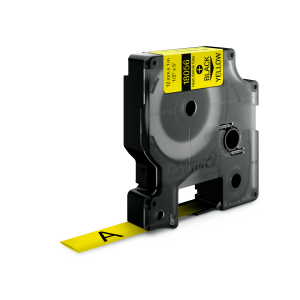 DYMO Rhino Industrial Tape Heat-Shrink Tube 12mm x 1.5m black on yellow