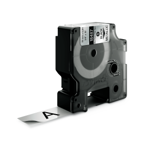 LABELTAPE DYMO RHINO 19MM POLYESTER SORT/METALLIC 5,5MTR