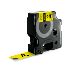 DYMO Rhino Industrial Tape Flexible Nylon 19mm x 3.5m black on yellow