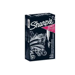 Sharpie Permanent Marker Fine Metallic Silver 12-Tuck