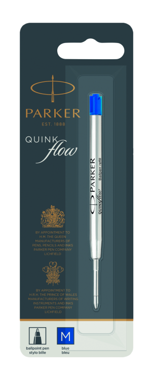 Parker QUINKflow Premium Ballpoint Pen Refill M Blue 1-Blister