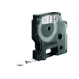PRÆGETAPE DYMO D1 12 MM X 5,5M SORT/HVID DURABLE