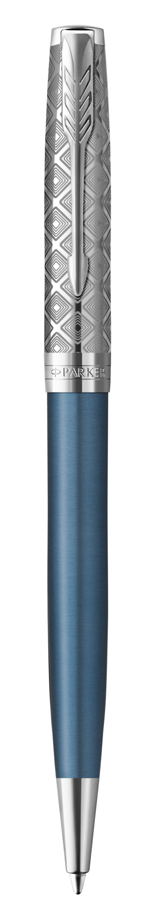 Parker Sonnet Premium Metal and Blue Satin Finish C.T. Ballpen M Black ink