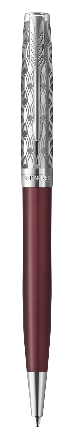 Parker Sonnet Premium Metal and Red Satin Finish C.T. Ballpen M Black ink