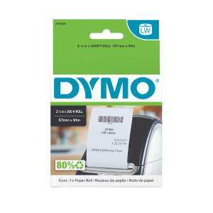 DYMO LabelWriter 57mm x 91mm Receipt Labels white paper (non-adhesive) 1 Roll