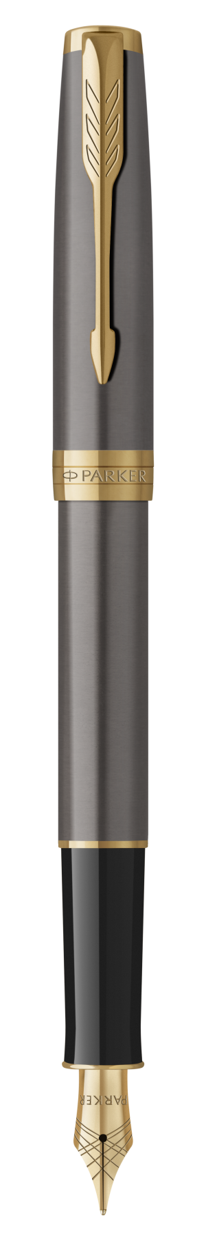 Parker Sonnet Grey Lacquer G.T. Fountain pen M Black ink