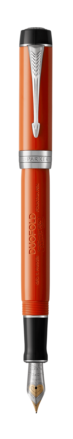 Parker Duofold Centennial Classic Big Red Vintage C.T. Fountain pen M Black ink + Convertor