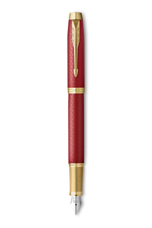 Parker IM Premium Red Lacquer G.T. Fountain pen F Blue ink