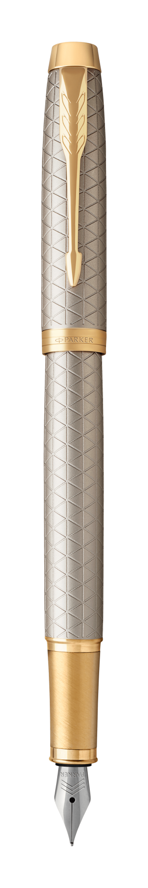 Parker IM Premium Warm Silver G.T. Fountain pen F Blue ink