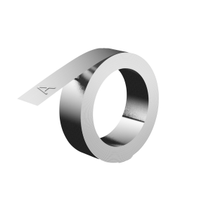 DYMO Rhino Industrial Embossing Tape Aluminium with adhesive 12 mm x 3.65 m