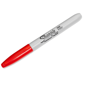 Sharpie Permanent Marker Fine Red 12-Tuck