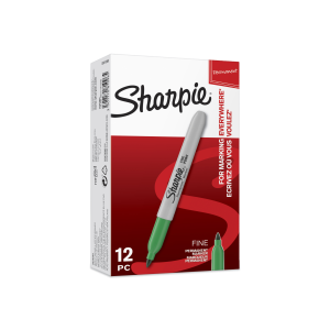 Sharpie Permanent Marker Fine Green 12-Tuck