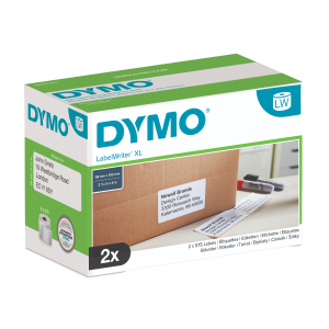 DYMO LabelWriter 102mm x 59mm High-Capacity Large Shipping Labels white 2 Rolls x 575 Labels