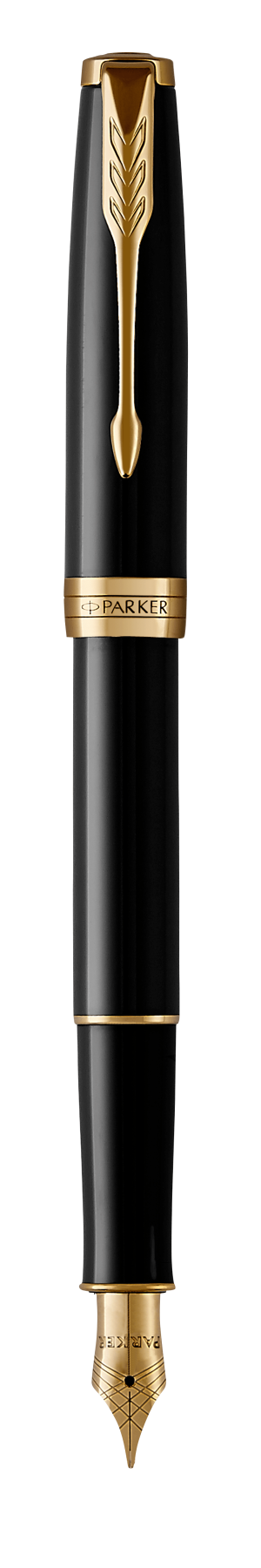 Parker Sonnet Black Lacquer G.T. Fountain pen M Black ink