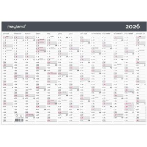 KONTORKALENDER MODERNE A3 1X13 MDR. 2026 - udgår v/tømt lager