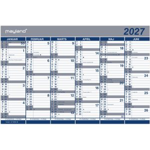 KONTORKALENDER DOBBELT HALVÅRS 2027
