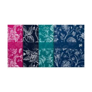 OXFORD Romance hæftet A6-notesbog med blødt omslag, 160 linjerede sider, fås i assorterede design