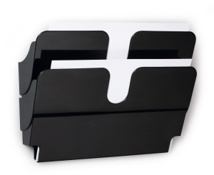 Brochureholder flexiplus 2 a4 tvær magnetiskKomplet FLEXIPLUS 2 A4 brochureholder sæt med 2 bakker i liggende format til magnetisk vægmontering.