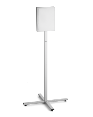 Gulvskilt udendørs info stand outdoor a4Gulvskilt med infolomme af vejrbestandig plast med vandtæt forsegling, velegnet til udendørs brug eller i fugtige indendørsmiljøer.