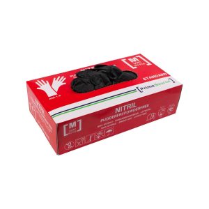 NITRILHANDSKER PRIME SOURCE M. STANDARD U/PUDDER SORT 100 STK