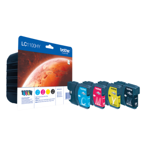 Brother LC1100HYVALBP blækpatron 4 stk Original Sort, Blå, Magenta, Gul